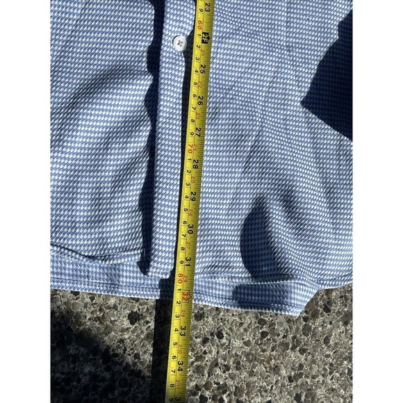 Report Collection Performance Stretch modern‎ Fit Shirt Men’s 18”34/35Blue Check - Picture 13 of 16